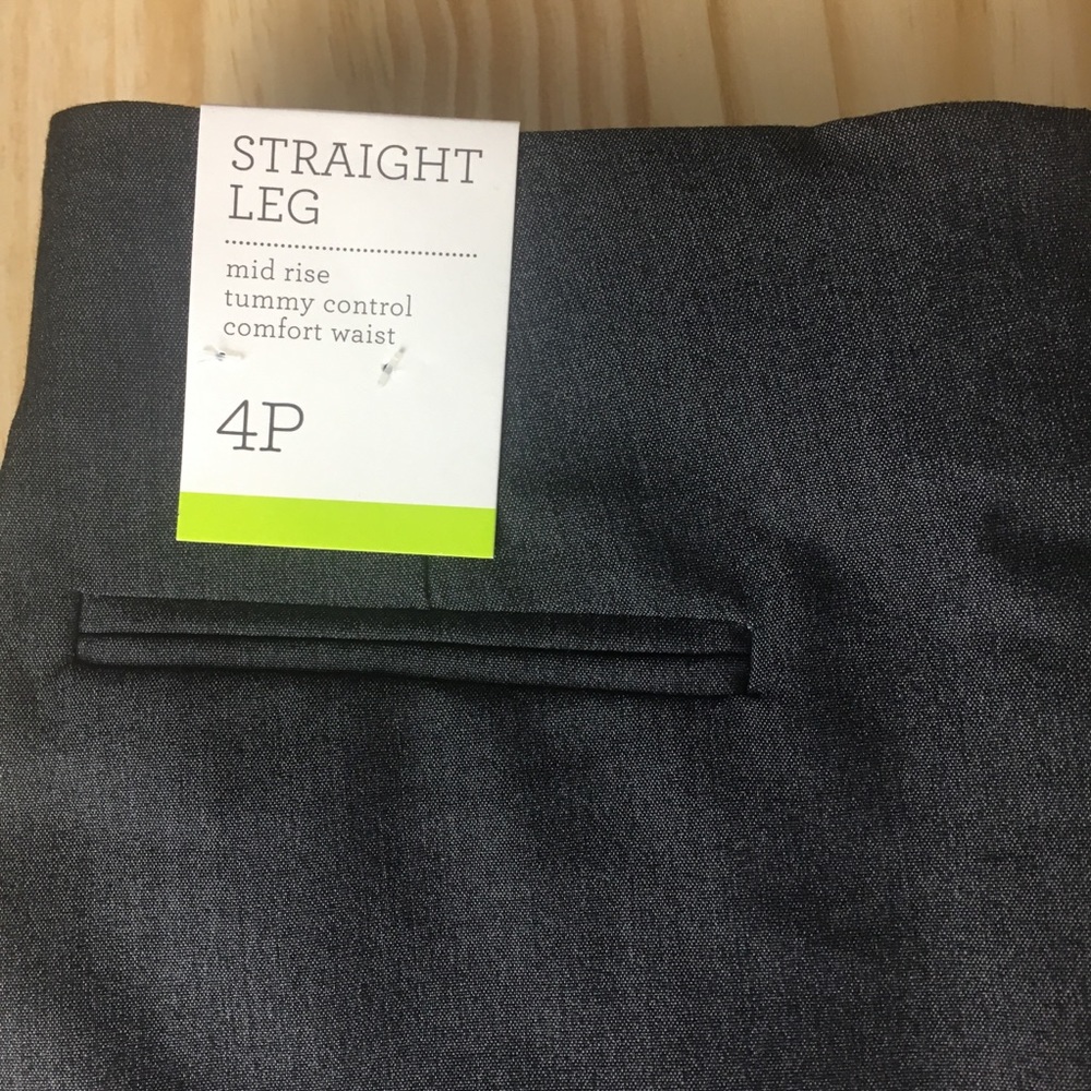 Style & Co. Petite  Straight Leg Pant Grey 4P NWT - Picture 6 of 8